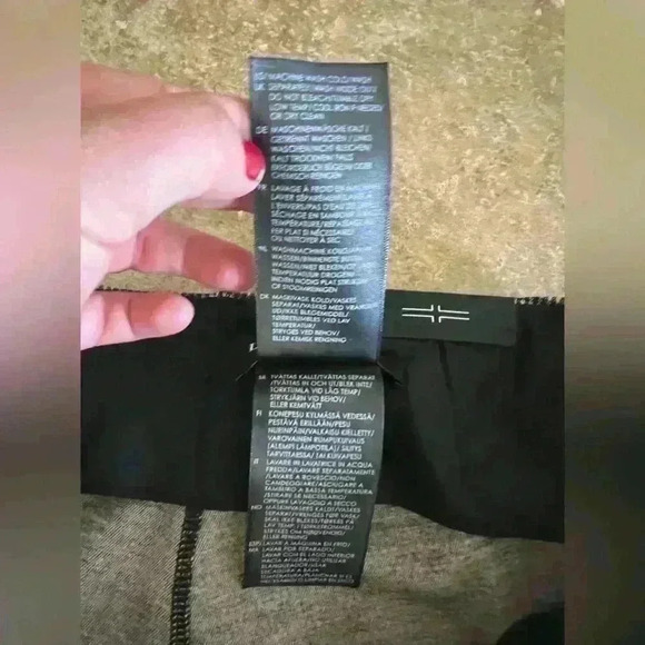 NWT Liverpool Reese Slim Straight Leg Black Tan Herringbone Pants Size 18w - Picture 6 of 9